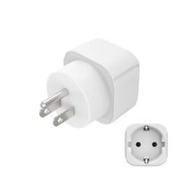 Adaptador Hama 00223438 1 Toma Tipo B a Europlug y Schuko Blanco Compacto