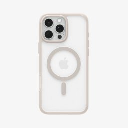 Funda para móvil Spigen Ultra Hybrid MagFit tipo cover policarbonato beige transparente MagSafe para iPhone 16 Pro