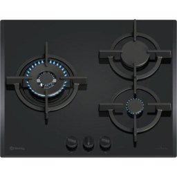 Placa Balay 3ETG663RN Gas 3 Zonas Cristal Templado Negro 60 cm
