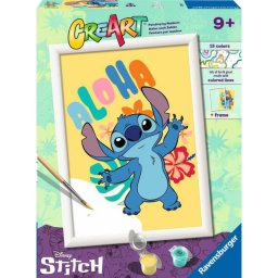 Kit de pintura por números Ravensburger CreArt Aloha Stitch 1 página multicolor