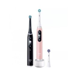 Cepillo dental eléctrico Oral-B iO Series 6 Duo pantalla inteligente 5 modos negro y rosa
