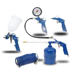 Kit herramientas neumáticas Hyundai HY-55901 5 piezas con manguera y acoplamientos rápidos