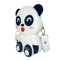 Bolso bandolera Ogi Mogi Panda infantil silicona blanco impermeable 19,5x6x11 cm