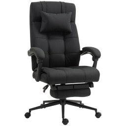 Vinsetto Silla De Oficina Reclinable Con Altura Ajustable 66x76x112-120 Cm Negro