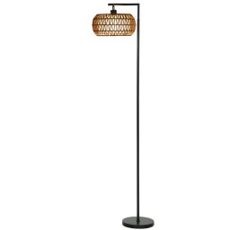 Homcom Lámpara De Pie Con Doble Capa De Pantalla Bohemia Led Regulable Negro