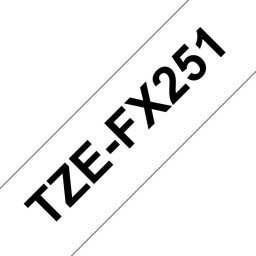 Cinta para impresora de etiquetas Brother TZE-FX251 24 mm laminada flexible resistente