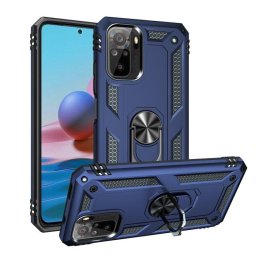 Funda para móvil Max Power Digital Anillo Giratorio Silicona Policarbonato Negra protección 360° para Xiaomi Redmi Note 10S y Note 10