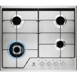 Placa Electrolux KGS6434SX Gas 4 Zonas Acero Inoxidable Integrada 60 cm
