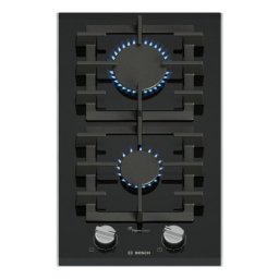 Placa Bosch Serie 8 PRB3A6I40 Gas 2 Zonas FlameSelect Vidrio Negro 30 cm