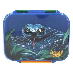 Fiambrera Dino World Action 0413988 infantil azul verde polipropileno compartimentada