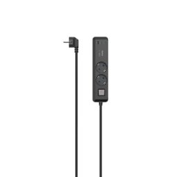 Regleta Hama 00223188 2 Tomas 3 USB-A/C 65 W con Interruptor y Protección