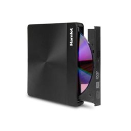 Grabadora DVD Hamlet XDVDSLIM3AC externa negra para portátil USB