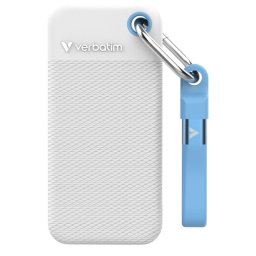 Disco Duro Verbatim Pocket SSD 1TB Externo USB-C 1000MB/s Azul Blanco