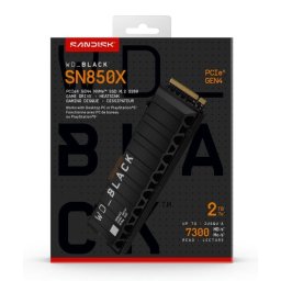 Disco Duro WD Black SN850X 2TB M.2 NVMe PCIe 4.0 7300MB/s Disipador