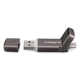 Disco Duro Integral INUSSD1TBSLIMXDL3.2 1TB SSD Externo 550 MB/s Dual USB Bronce