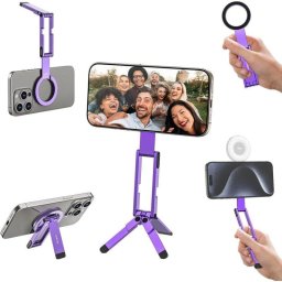 Trípode Ulanzi MA60 Magnético Plegable Dual Imán 65 g Púrpura