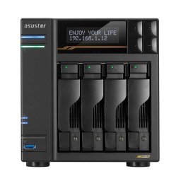 Barebone Asustor AS6804T AMD Ryzen V3C14 16 GB DDR5 ECC 4 bahías 2x10 GbE 2x5 GbE