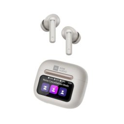Auriculares AGM Buds 9 inalámbricos Bluetooth con Cancelación de Ruido, pantalla táctil y USB-C, color beige