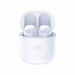 Auriculares 3MK FlowBuds inalámbricos Bluetooth 5.3 con reducción de ruido pasiva blancos