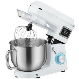 Homcom Batidora Amasadora 6l1400w 6 Velocidades Led Fermentación Blanco