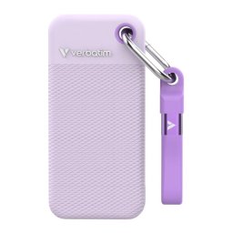 Disco Duro Verbatim Pocket SSD 2TB M.2 USB Tipo C 10 Gbit/s Púrpura