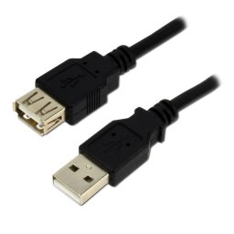 Cable USB MCL MC922AMF-5M/N 5 m USB 2.0 Macho/Hembra Negro