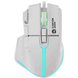 Ratón CANYON Fortnax GM-636 USB Tipo A 20000 DPI Blanco Iluminación RGB