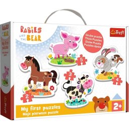Rompecabezas Trefl 36127 6 piezas Animales para 2 años