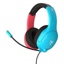 Auriculares Turtle Beach Airlite Fit con cable, micrófono plegable y cancelación de ruido, negro azul rojo