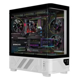 Carcasa Itek NETRON CURVED Torre ATX RGB Blanca