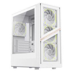 Carcasa GameMax AERIS 330 GW Mini Tower Blanco ITX micro ATX