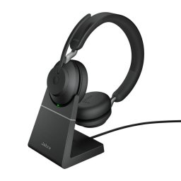 Auriculares Jabra Evolve2 65 inalámbricos Bluetooth Oficina con micrófono y carga USB-C negros