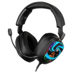 Auriculares Konix 80389000018 con cable USB, Virtual Surround 7.1, Gaming, negros
