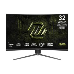 Monitor MSI MAG 325CQPF E18 31,5" Wide Quad HD 180Hz Rapid VA Curvo Ajuste altura