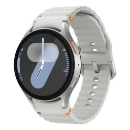 Samsung Galaxy Watch7 Bluetooth GPS NFC 44mm Super AMOLED Plata M/L Resistencia Agua 5ATM+IP68 SpO2 Pulsómetro