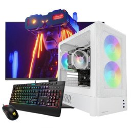 PC Sobremesa NeoPC Ryzen 5 5500 16GB RAM RTX 5060 480GB SSD Windows 11 Monitor 27" Full HD
