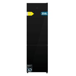 Frigorífico Combi Cecotec Bolero CoolMarket 200cm 356L D Cristal Negro Total No Frost