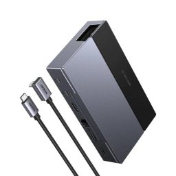 Base Docking Ugreen 6 en 1 para Steam Deck con 2 USB-A, 2 USB-C y HDMI Gris