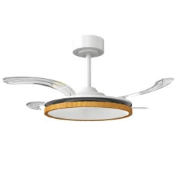 Homcom Ventilador De Techo Con Luz Led 80 W Mando A Distancia 6 Velocidades
