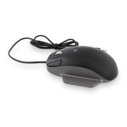 Ratón LMP Elite Pro USB Tipo C 6400 DPI Negro Ergonomía Mano Derecha