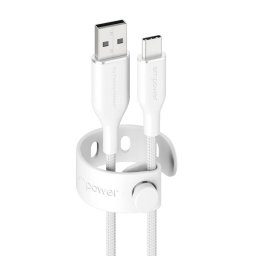 Cable USB PanzerGlass empower Racing 60W USB-A a USB-C 1.2M Blanco