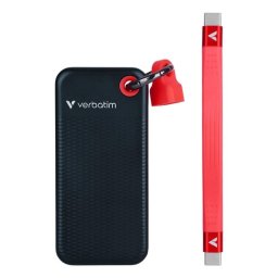 Disco Duro Verbatim Pocket SSD 512 GB M.2 USB Tipo C 10 Gbps Negro Rojo