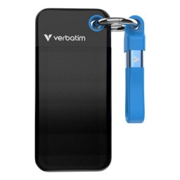 Disco Duro Verbatim Pocket SSD 512 GB M.2 USB Tipo C 10 Gbps Negro Azul