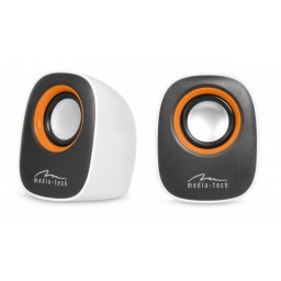 Altavoces Media-Tech 2 vías Alámbricos 6 W Negro y Blanco con conector 3,5 mm
