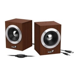Altavoces Genius 2 vías alámbricos 6 W con control rotatorio y USB