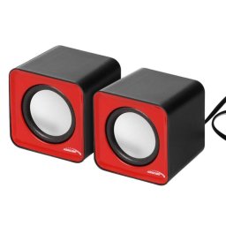 Altavoces Audiocore 2 vías Alámbricos 3W Gris y Rojo con USB y jack 3,5 mm