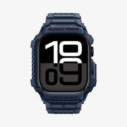 Funda protectora Spigen Rugged Armor Pro 2 + correa para Apple Watch 10/11 42mm Marina