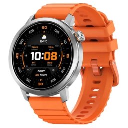 Kospet Orb Bluetooth 44mm AMOLED Plata Correa Naranja IP68 SpO2 Pulsómetro Sueño SOS
