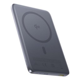 Power Bank Baseus PicoGo Ultra-Slim Qi2 10000 mAh Cargador Inalámbrico 27 W Gris