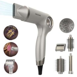 Secador de Pelo Iónico Cecotec DryGlam Waves Sensor 1400W 5 Temperaturas Motor Brushless con Accesorios